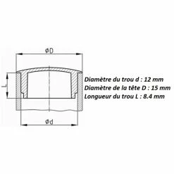magasin de vélo -magasin de vélo 10x bouchon plastique rond noir 12mm x 15mm cache vis trou capuchon meuble protection 1