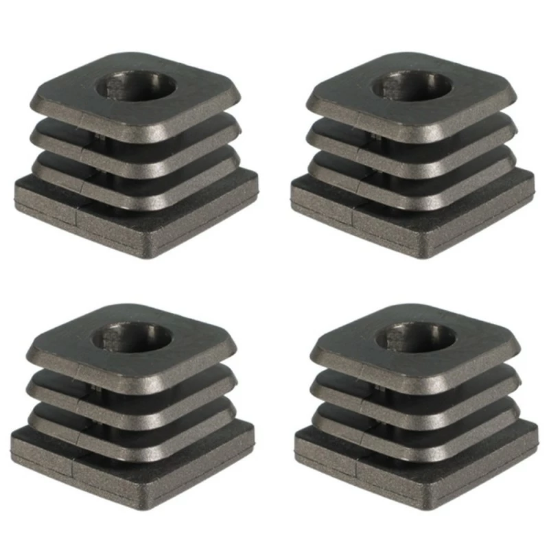 Polyamide (PA) 4x Embout De Tube Rentrant Carré 20-30mm Taraudé Pour Vis M8 Pied Réglable Noir 3 Polyamide (PA) 4x Embout De Tube Rentrant Carré 20-30mm Taraudé Pour Vis M8 Pied Réglable Noir