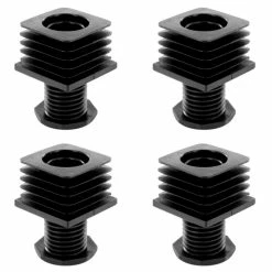 Polyamide 6 (PA 6) 4x Pied De Meuble Tube Carré Réglable Plastique 20MM 25MM 30MM Embout Ajustable Rentrant Outillage