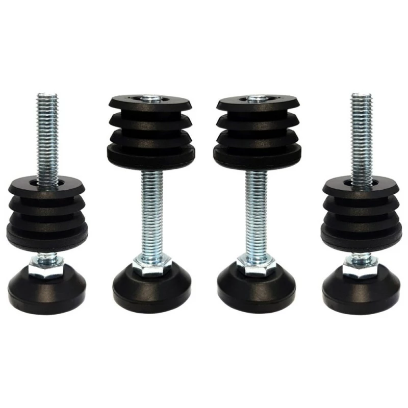 Acier (zingué) Et Plastique (Polypropylène) ; 4x Vérin Vis Réglable M8x60 Avec Insert Fileté Rond Rentrant Pour Tube Ø25mm Pied Ajustable Mise A Niveau Meuble Outillage 3 Acier (zingué) Et Plastique (Polypropylène) ; 4x Vérin Vis Réglable M8x60 Avec Insert Fileté Rond Rentrant Pour Tube Ø25mm Pied Ajustable Mise A Niveau Meuble Outillage