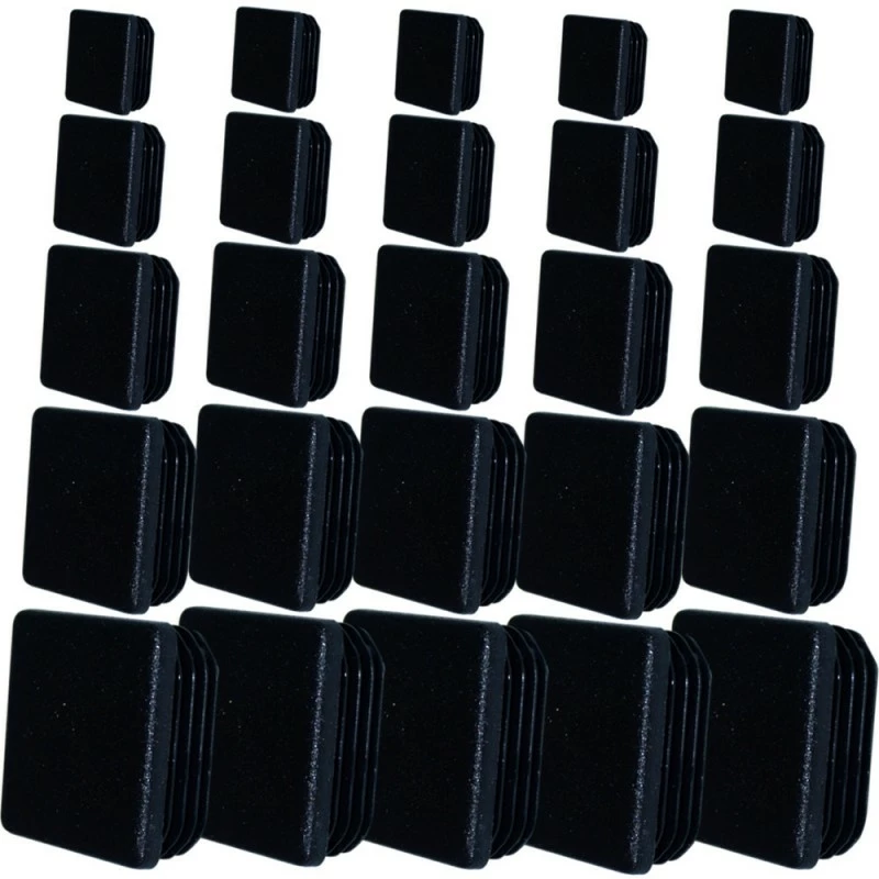 5x EMBOUT DE TUBE CARRE RENTRANT 15x15 à 60x60MM NOIR PLASTIQUE CHAISE MEUBLE CACHE 3 5x EMBOUT DE TUBE CARRE RENTRANT 15x15 à 60x60MM NOIR PLASTIQUE CHAISE MEUBLE CACHE
