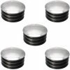5x EMBOUT DE TUBE ROND RENTRANT PLASTIQUE CHROME ARGENT CHAISE MEUBLE DECORATIF -magasin de vélo 5x embout de tube rond rentrant plastique chrome argent chaise meuble decoratif