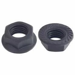 Acier Bruni ECROU DE FIXATION MANIVELLE M10 EMBASE CRANTE ACIER BRUN PEDALIER VELO VTT VILLE ROUTE