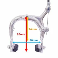 Aluminium Étrier De Frein Traditionnel Caliper Roue Avant Arrière 74-90mm Tirage Latéral Cycle Vintage Ville Course -magasin de vélo etrier de frein traditionnel caliper roue avant arriere 74 90mm tirage lateral cycle vintage ville course 3