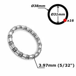 Acier Galvanisé Roulement Cage à Billes 31mm 38mm 16 Billes 5/32" Direction 1" Type Shimano Vélo Cycle Ville Route Vtt -magasin de vélo roulement cage a billes 31mm 38mm 16 billes 532 direction 1 type shimano velo cycle ville route vtt 2